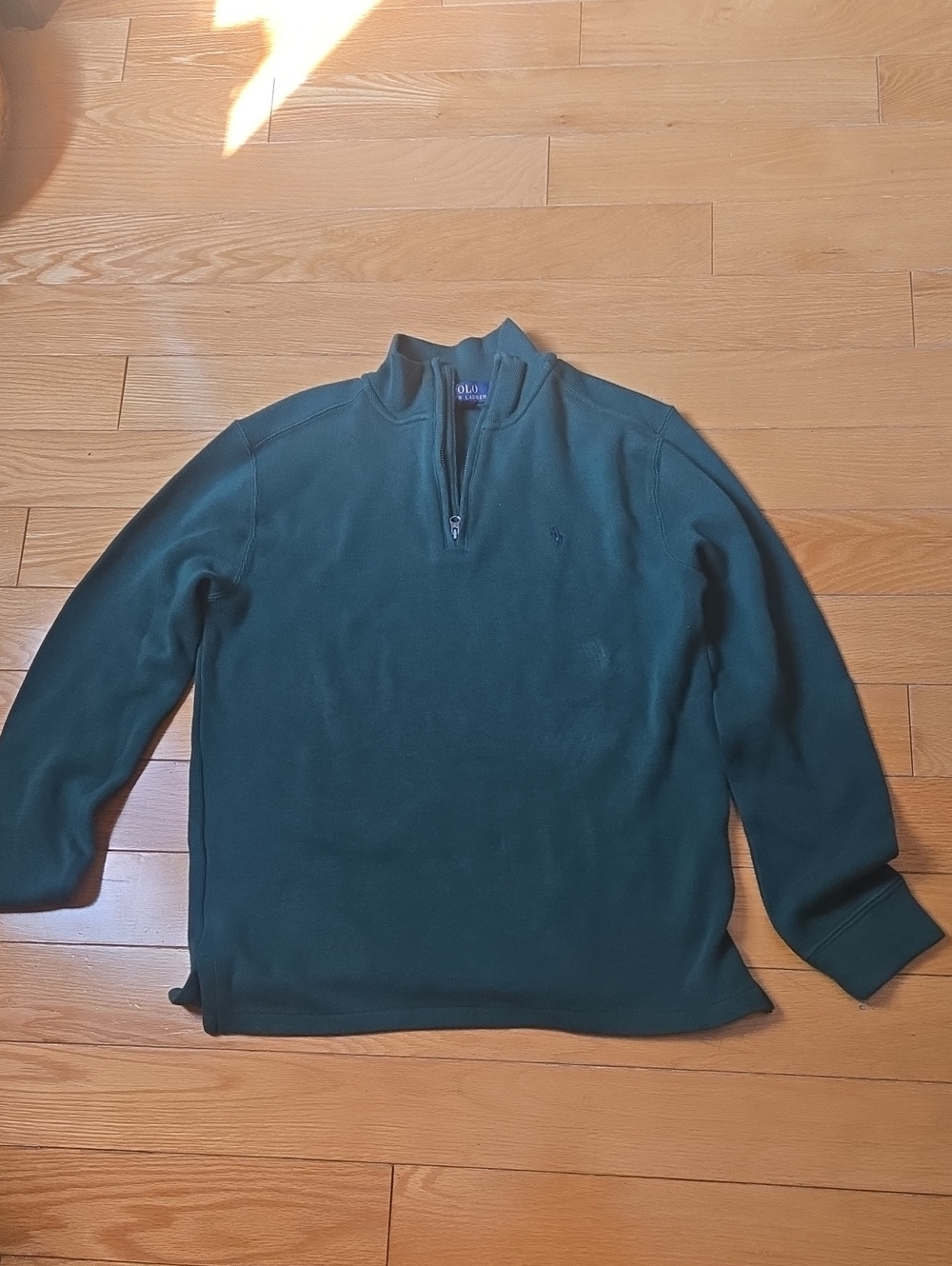 Polo by Ralph Lauren Dark Green Kids Quarter-Zip Sweater